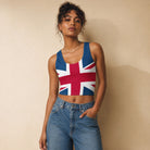 Jolly & Goode Crop Tops Union Jack Sleeveless Crop Top | British Flag Cheeky British Style