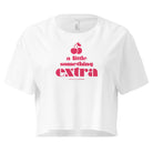 Jolly & Goode Crop Tops White / XS A Little Something Extra Cherry On Top Crop Top Cheeky British Style