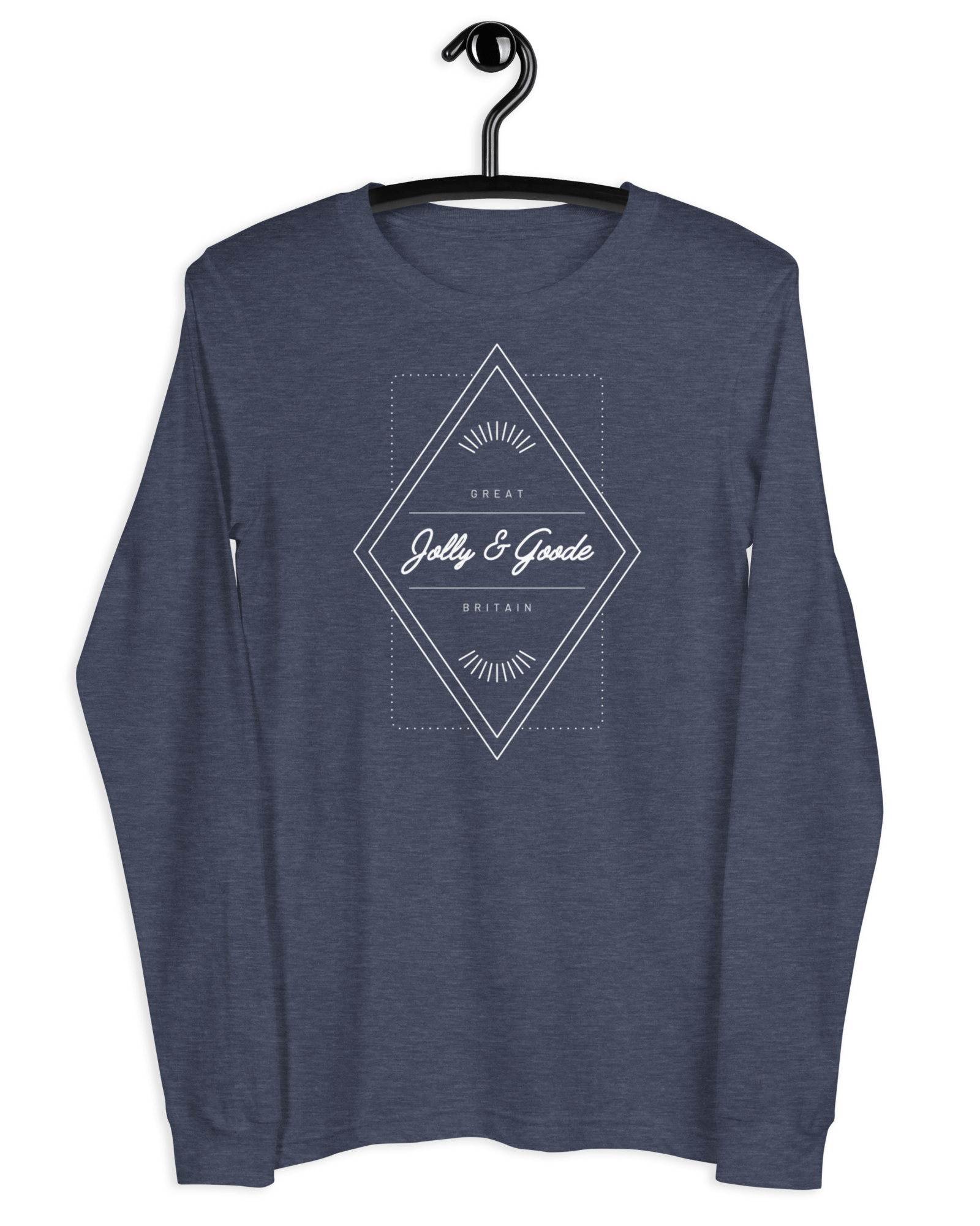 Jolly & Goode Diamond Long-Sleeve Shirt Heather Navy / XS Jolly & Goode
