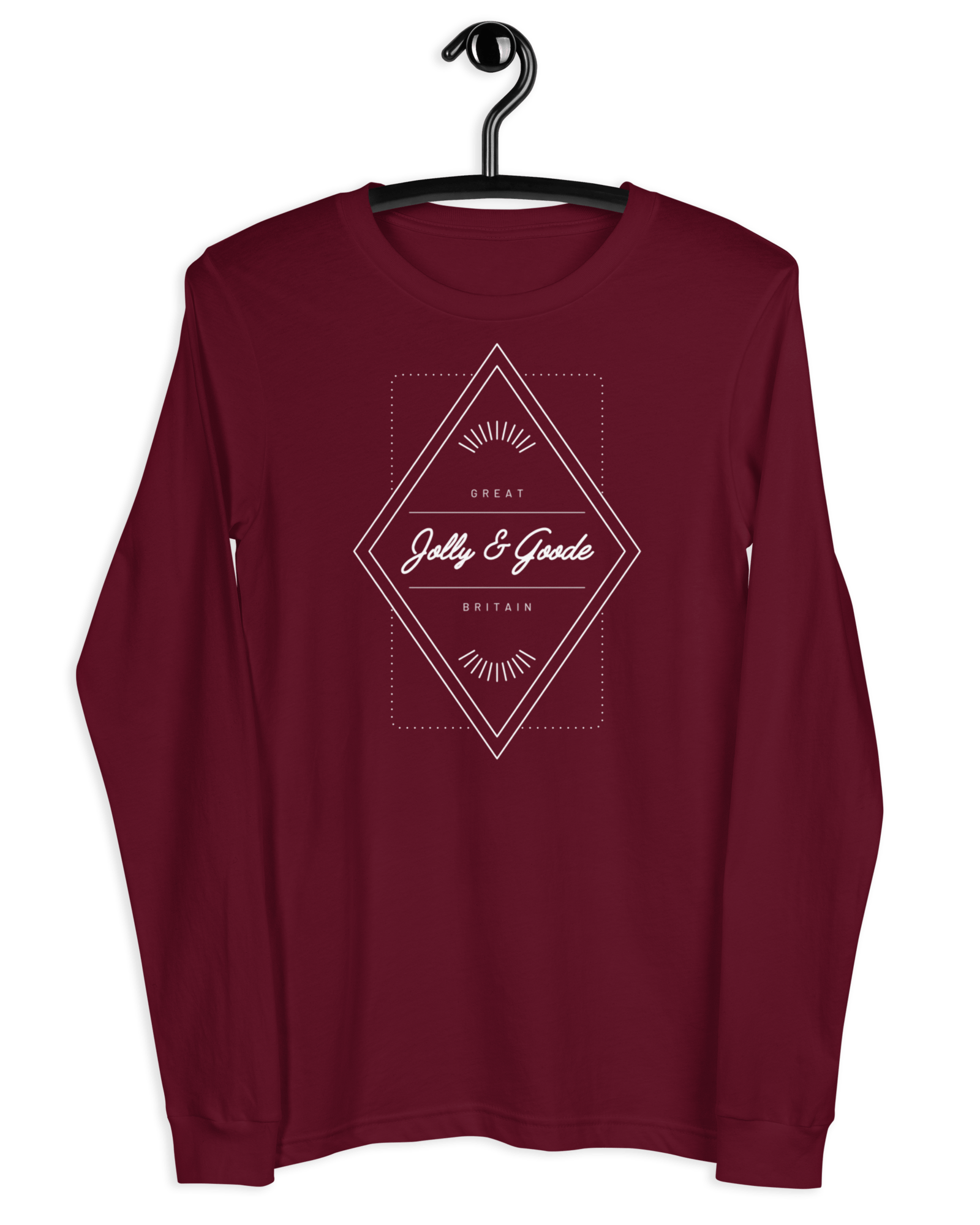 Jolly & Goode Diamond Long-Sleeve Shirt Maroon / XS Jolly & Goode