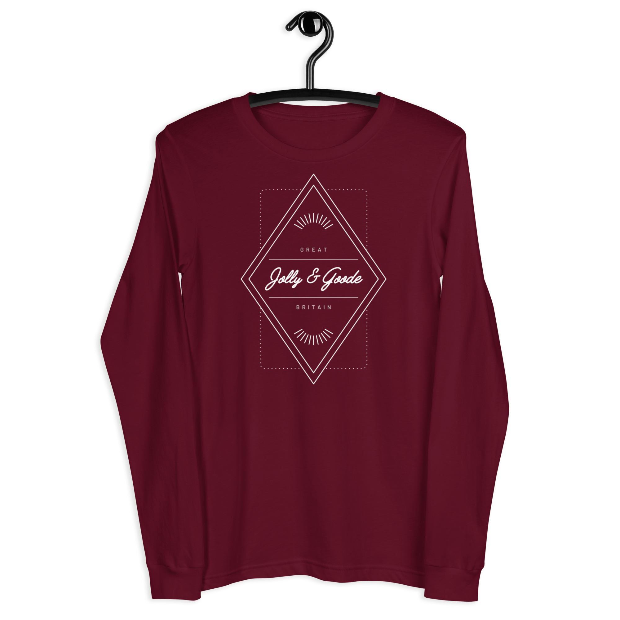 Jolly & Goode Diamond Long-Sleeve Shirt Maroon / XS Jolly & Goode