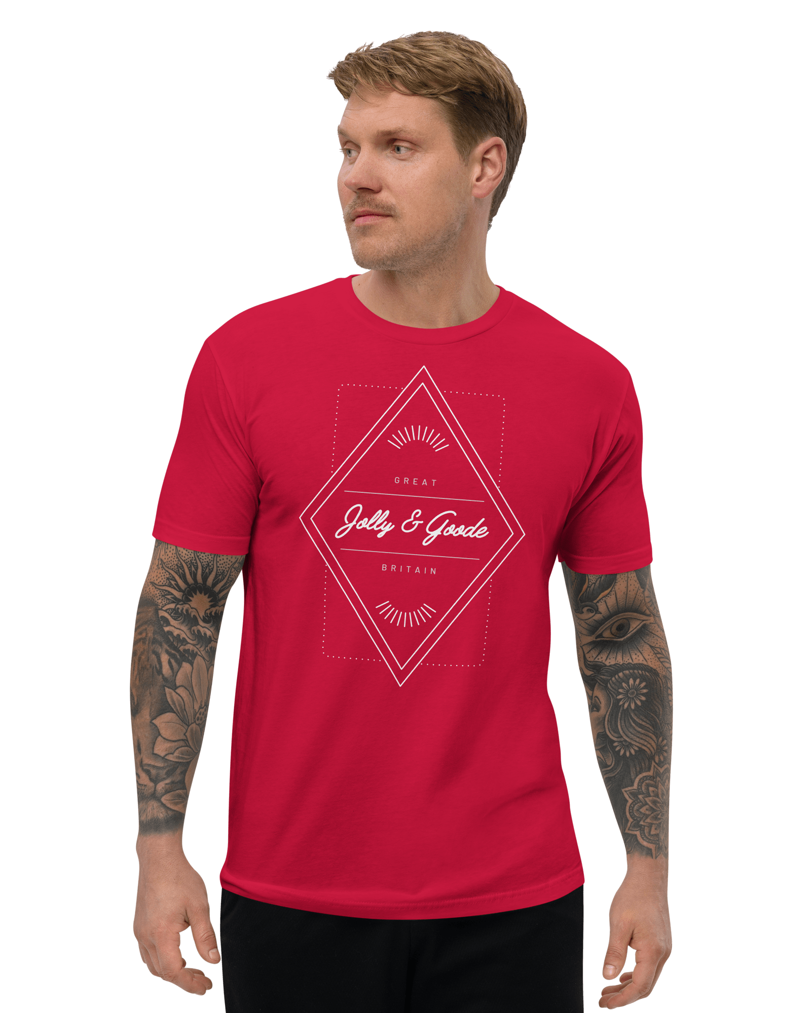Jolly & Goode Diamond Men's Fitted T-shirt Red / XS Jolly & Goode