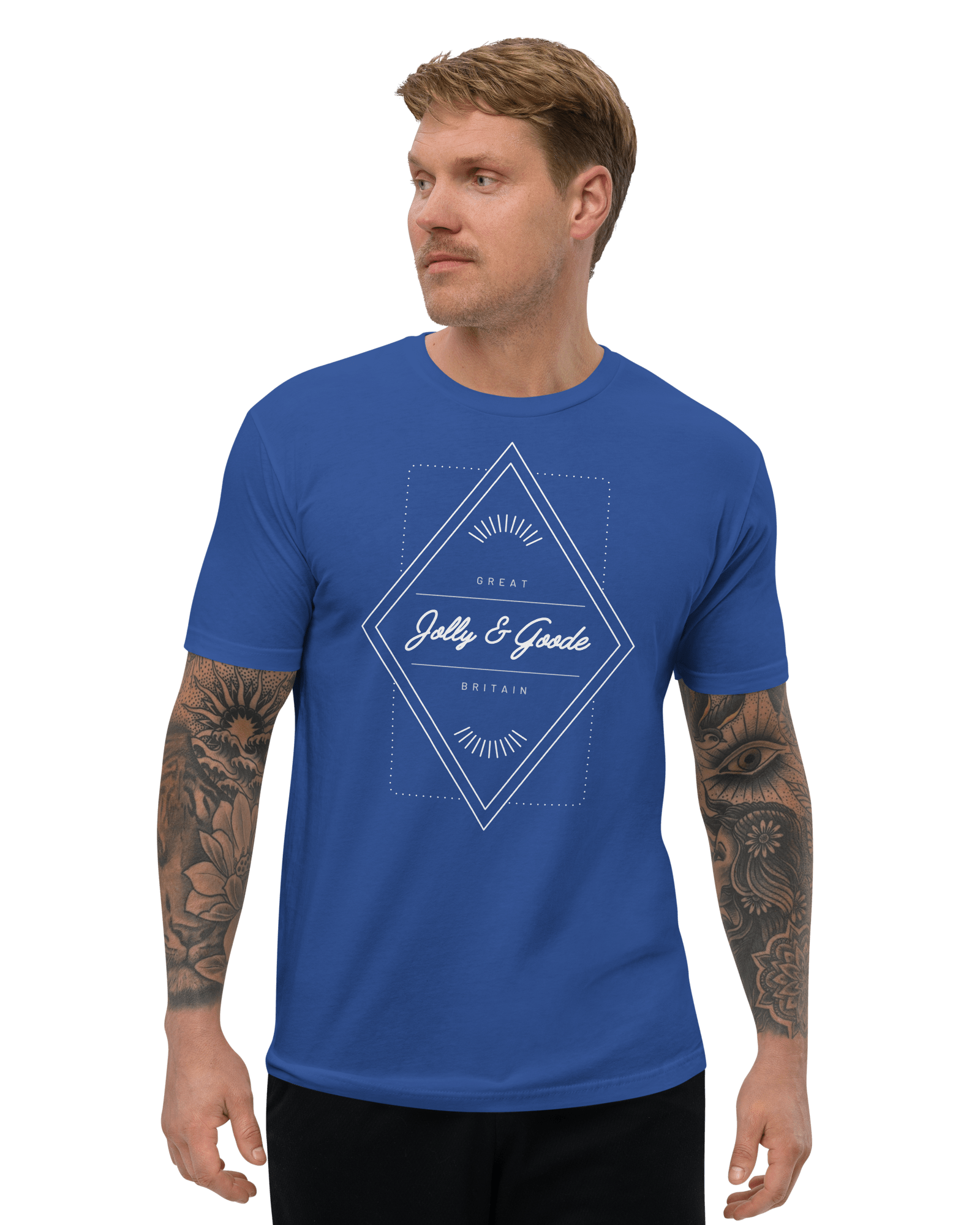 Jolly & Goode Diamond Men's Fitted T-shirt Royal Blue / XS Jolly & Goode