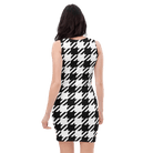Jolly & Goode Dresses Houndstooth Fitted Dress | Black & White Cheeky British Style