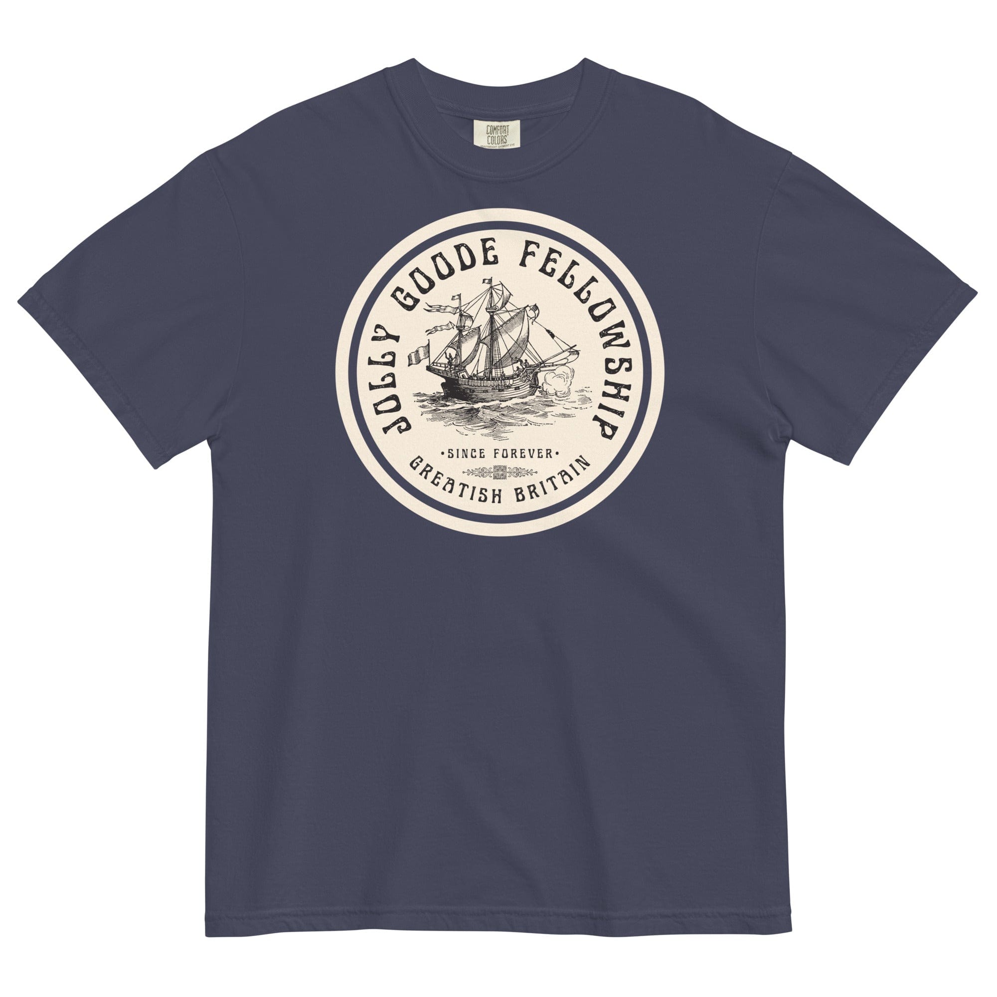 Jolly Goode Fellowship | Greatish Britain | Heavyweight T-shirt | Garment-Dyed True Navy / S Shirts & Tops Jolly & Goode
