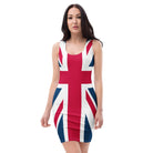 Jolly & Goode Fitted Dress XS Union Jack Bodycon Dress Cheeky British Style