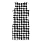 Jolly & Goode Fitted Dresses Black & White Houndstooth Bodycon Dress Cheeky British Style
