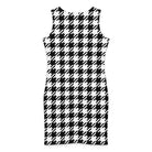 Jolly & Goode Fitted Dresses Black & White Houndstooth Cotton Bodycon Dress Cheeky British Style