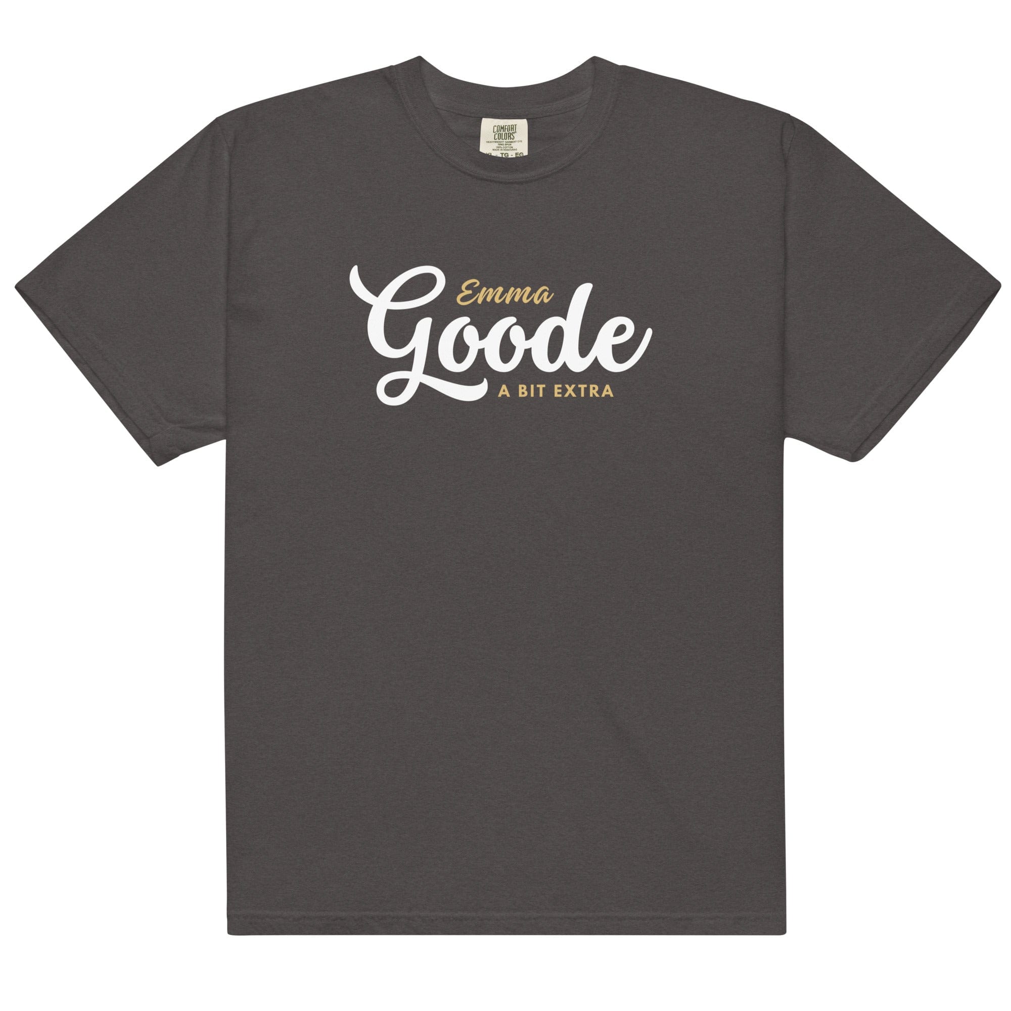 Jolly & Goode Graphite / S Emma Goode A Bit Extra Tee | Garment-dyed heavyweight cotton Cheeky British Style