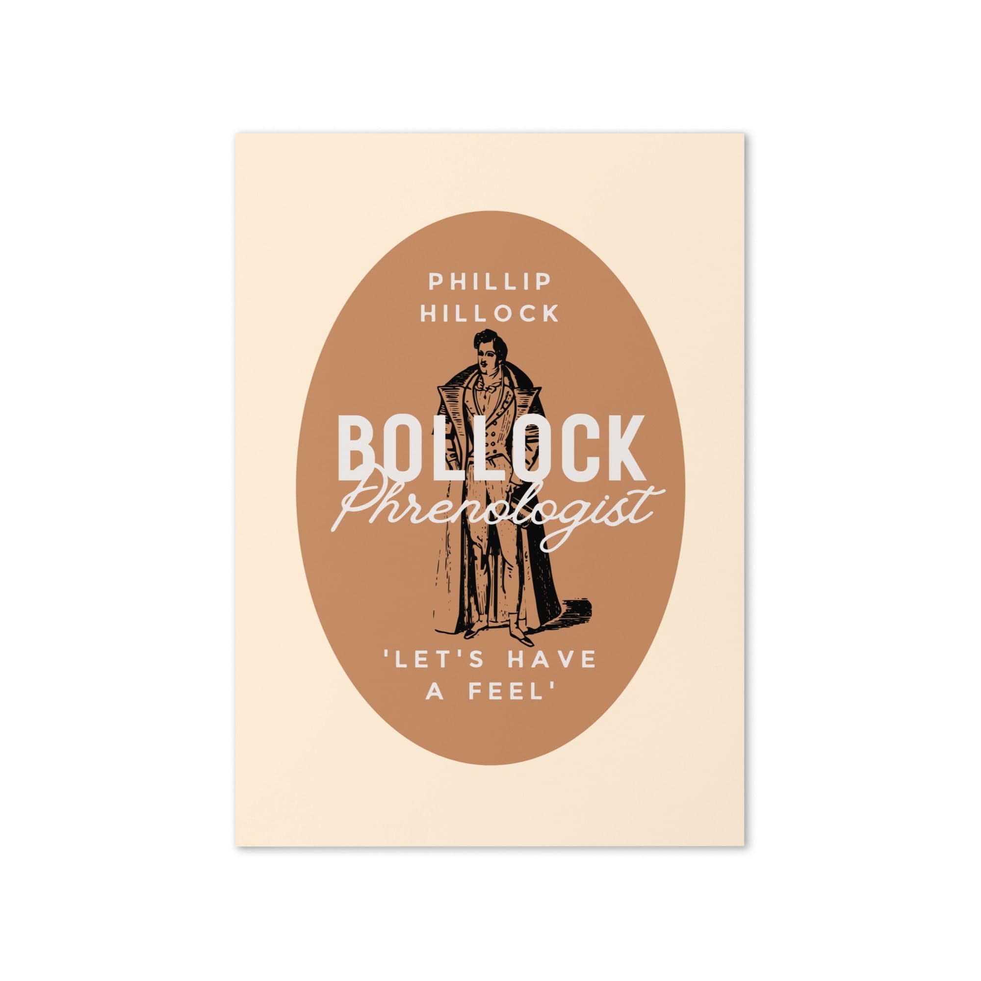 Jolly & Goode Greeting & Note Cards 5″×7″ Phillip Hillock Bollock Phrenologist Greeting Card Cheeky British Style