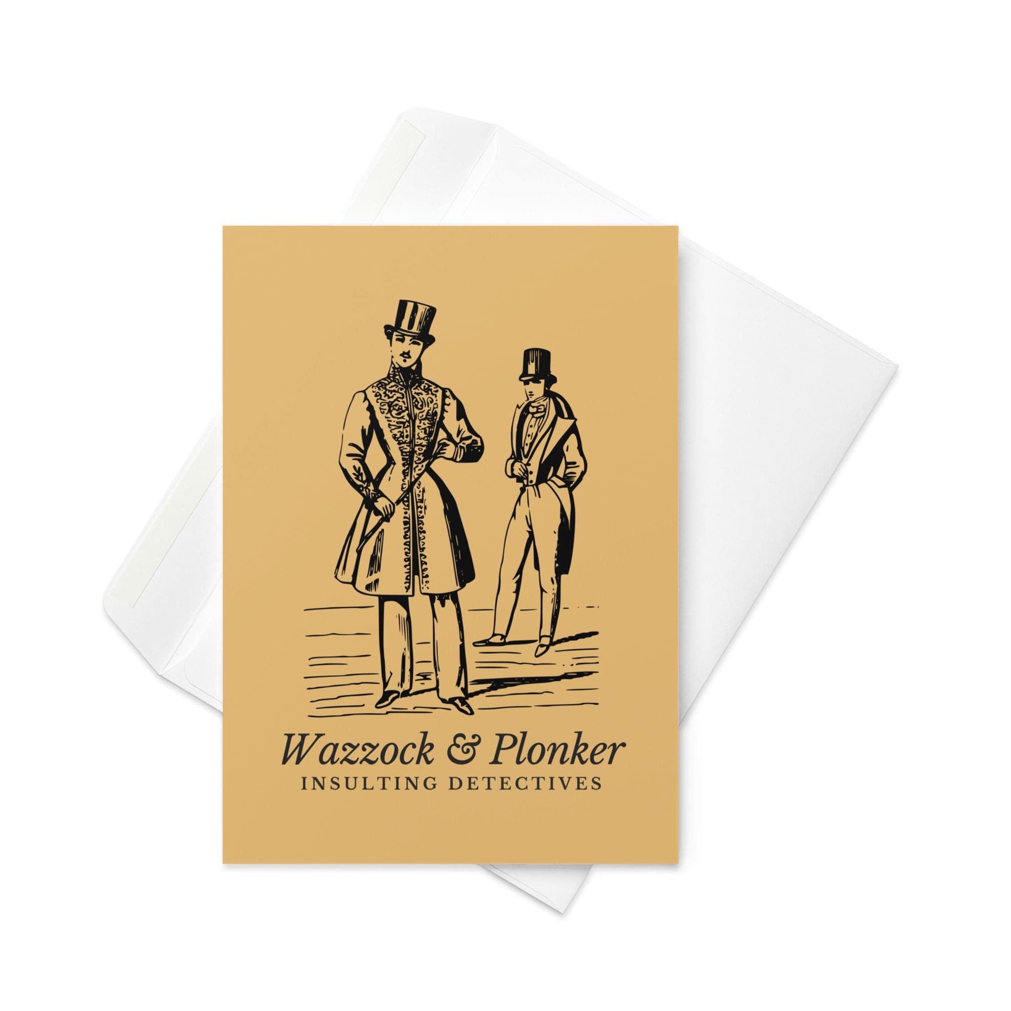 Jolly & Goode Greeting & Note Cards 5″×7″ Wazzock & Plonker Insulting Detectives Greeting Card Cheeky British Style