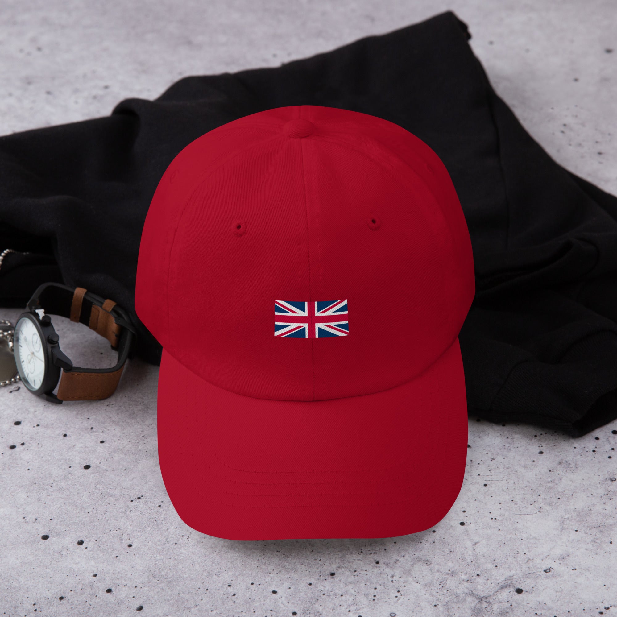 Jolly & Goode Hats Cranberry Union Jack Hat | Classic Fit Cheeky British Style