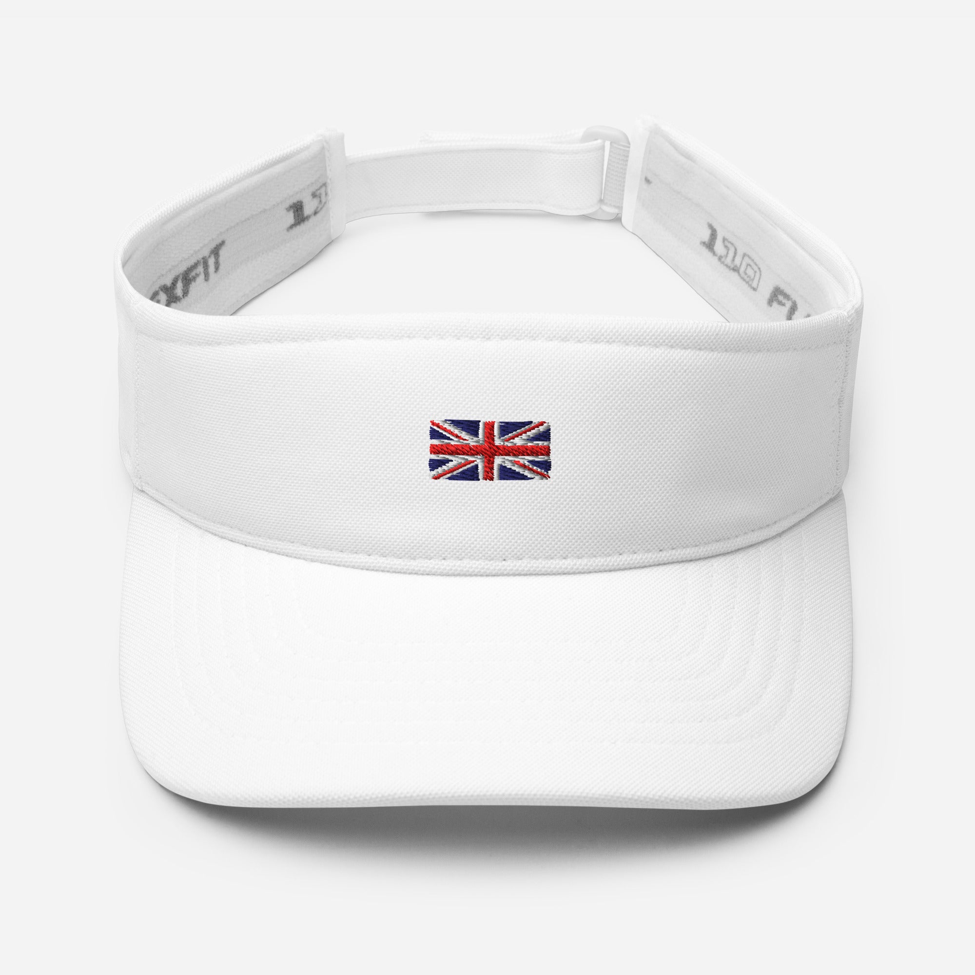 Jolly & Goode Hats Embroidered Union Jack Visor | FlexFit Cheeky British Style