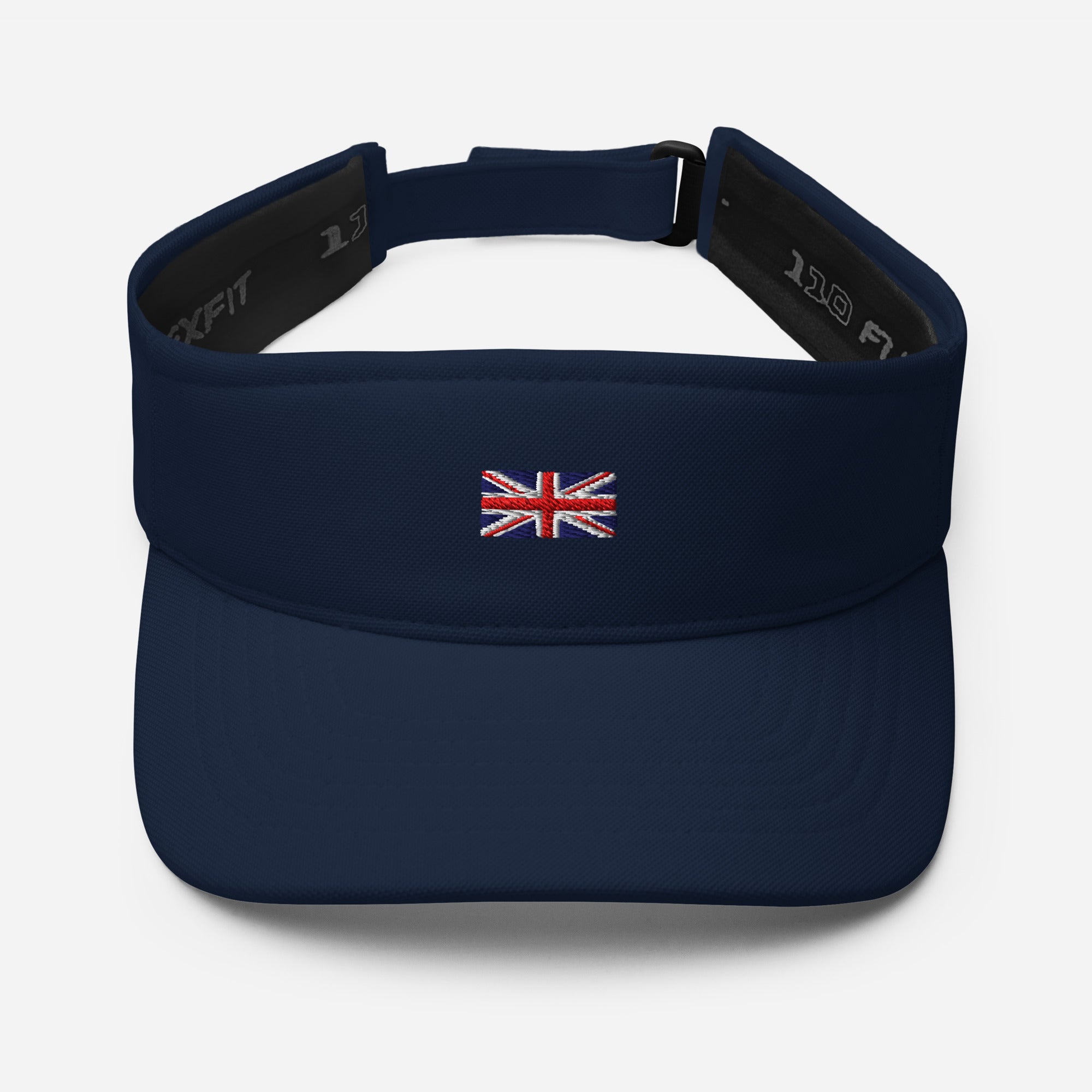 Jolly & Goode Hats Embroidered Union Jack Visor | FlexFit Cheeky British Style