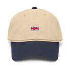 Jolly & Goode Hats Navy/Khaki Union Jack Cap | Garment washed 100% cotton hat Cheeky British Style