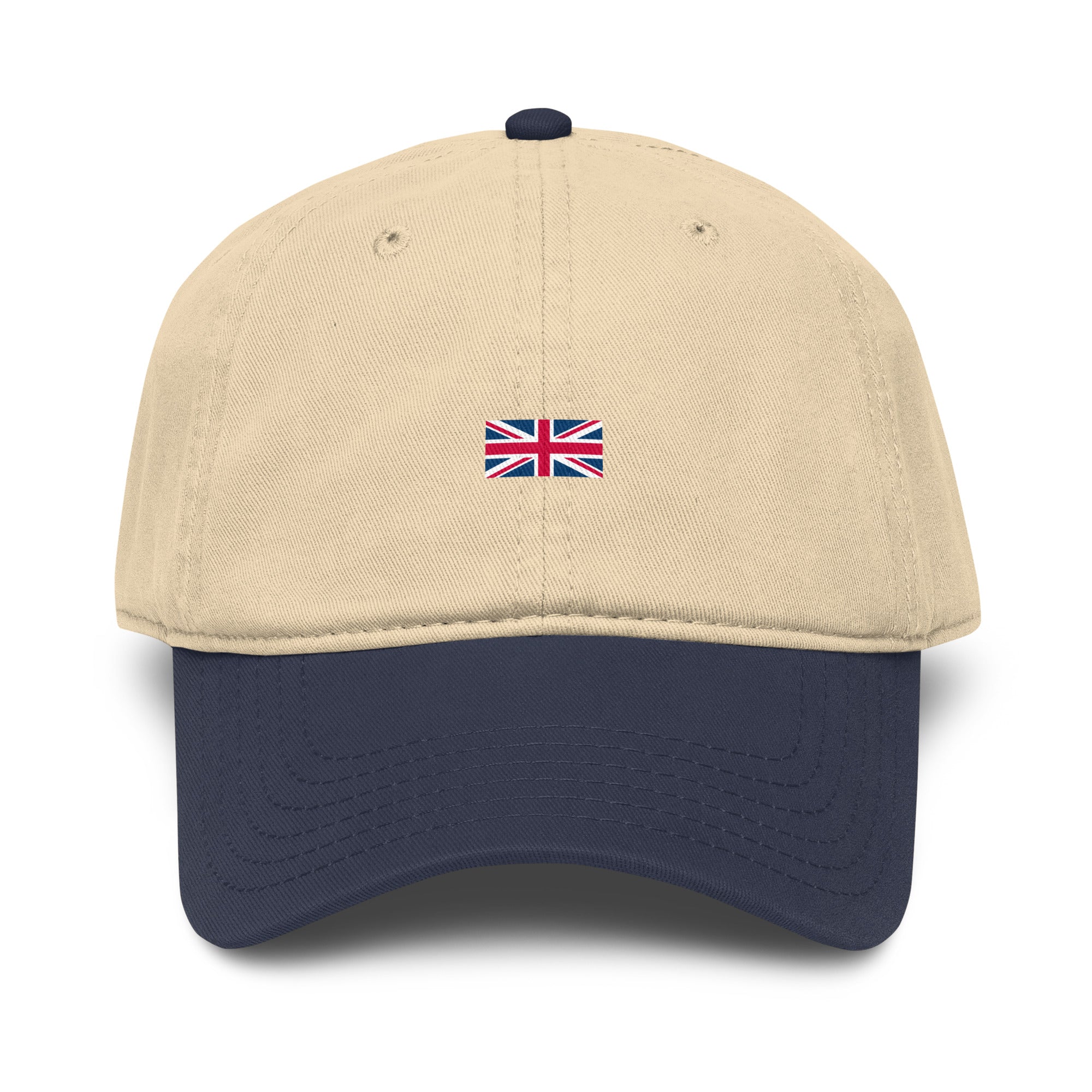 Jolly & Goode Hats Navy/Khaki Union Jack Cap | Garment washed 100% cotton hat Cheeky British Style
