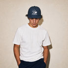 Jolly & Goode Hats Petrol Blue Steady On Surf Club Surf Cap Cheeky British Style
