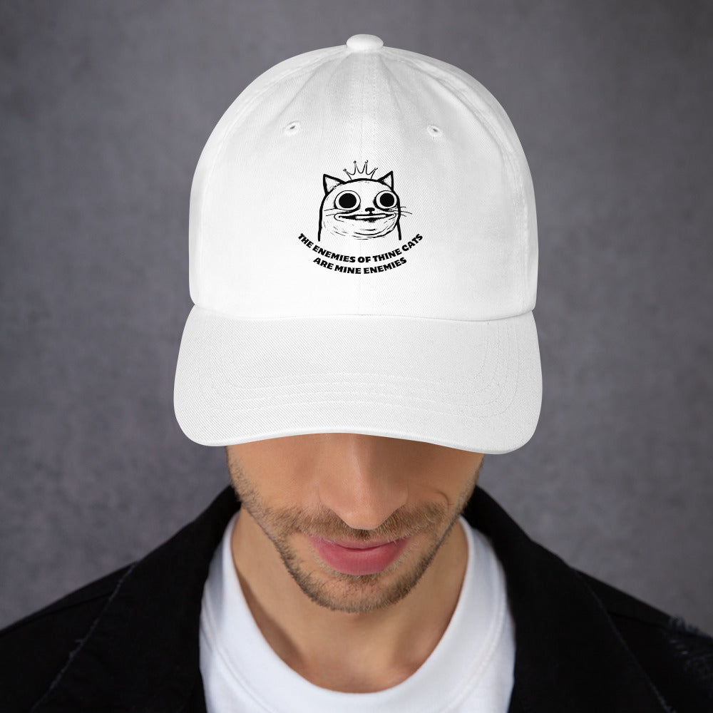 Jolly & Goode Hats The Enemies of Thine Cats Are Mine Enemies | Classic Chino Hat Cheeky British Style
