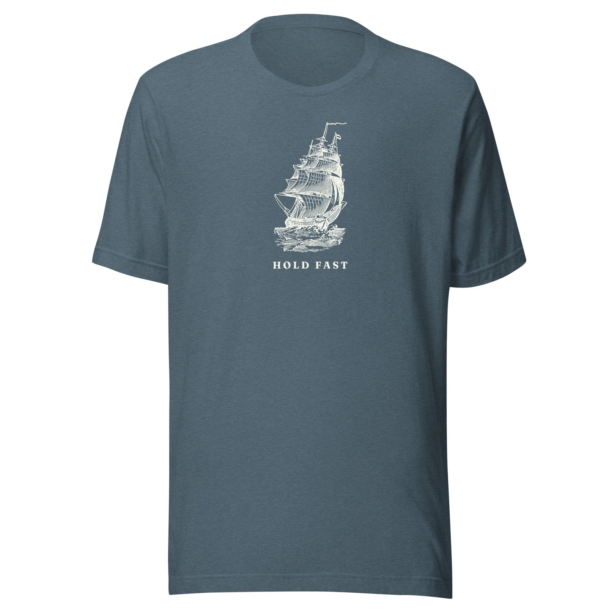Jolly & Goode Heather Slate / XS Hold Fast Nautical Unisex T-Shirt Cheeky British Style