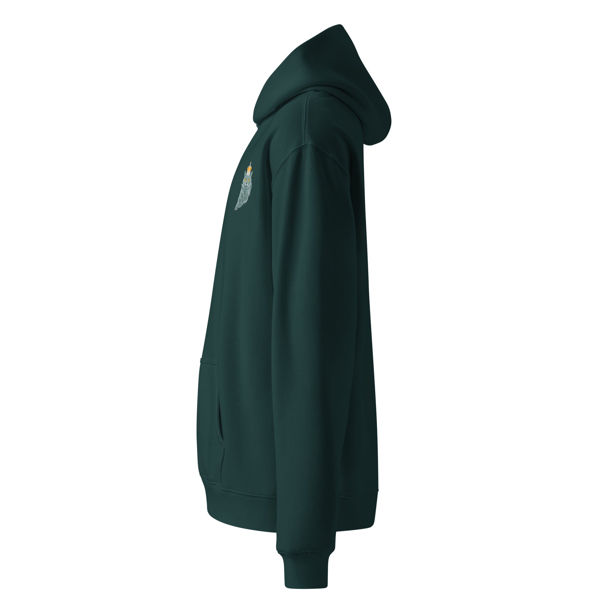 Jolly & Goode Hoodies British Blue Cat Hoodie | Relaxed n Oversized Cheeky British Style
