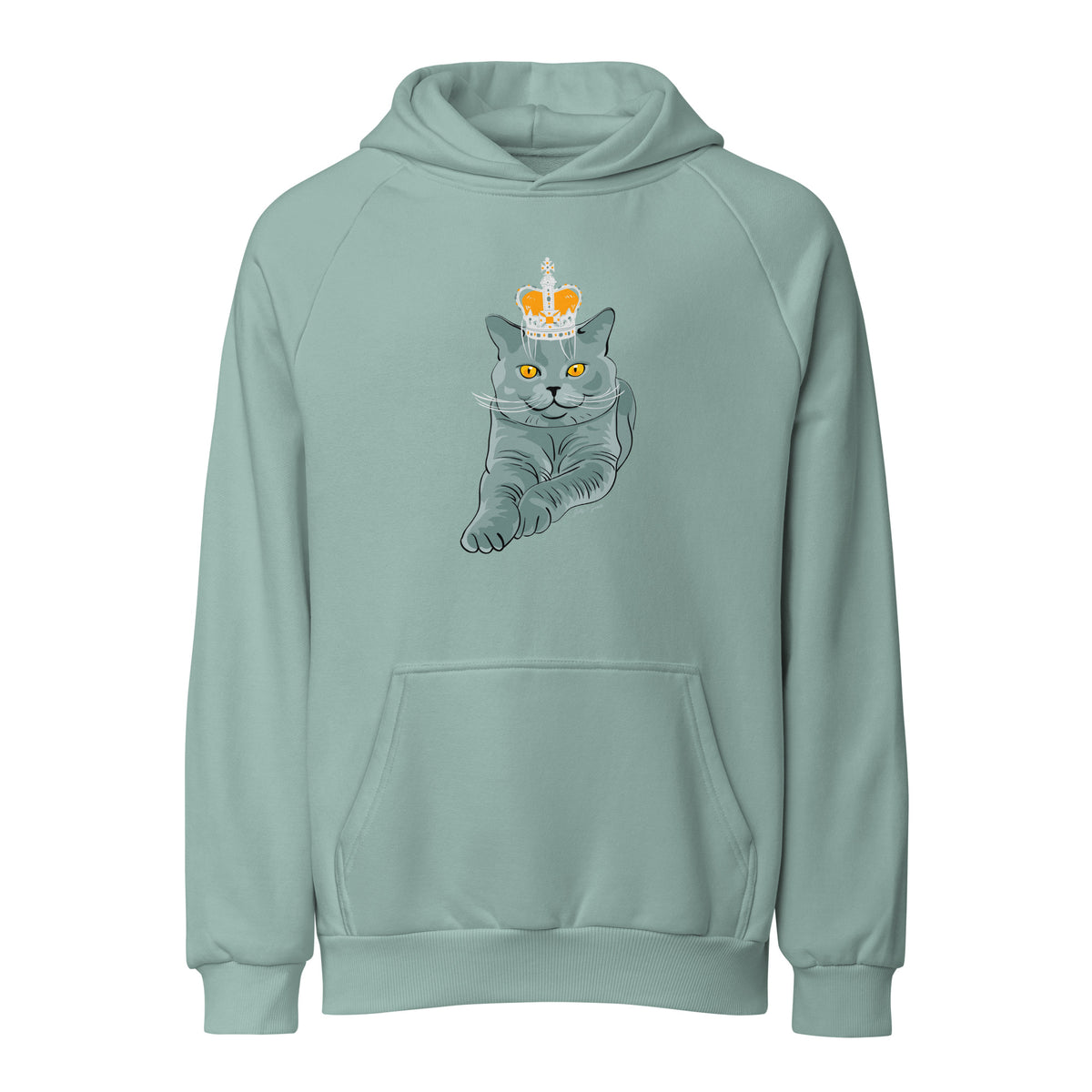 Jolly & Goode Hoodies Crowned British Blue Heavyweight Hoodie Cheeky British Style