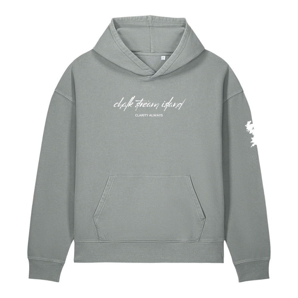 Jolly & Goode Hoodies G. Dyed Misty Grey / S Chalk Stream Island Clarity Always Vintage Hoodie Cheeky British Style