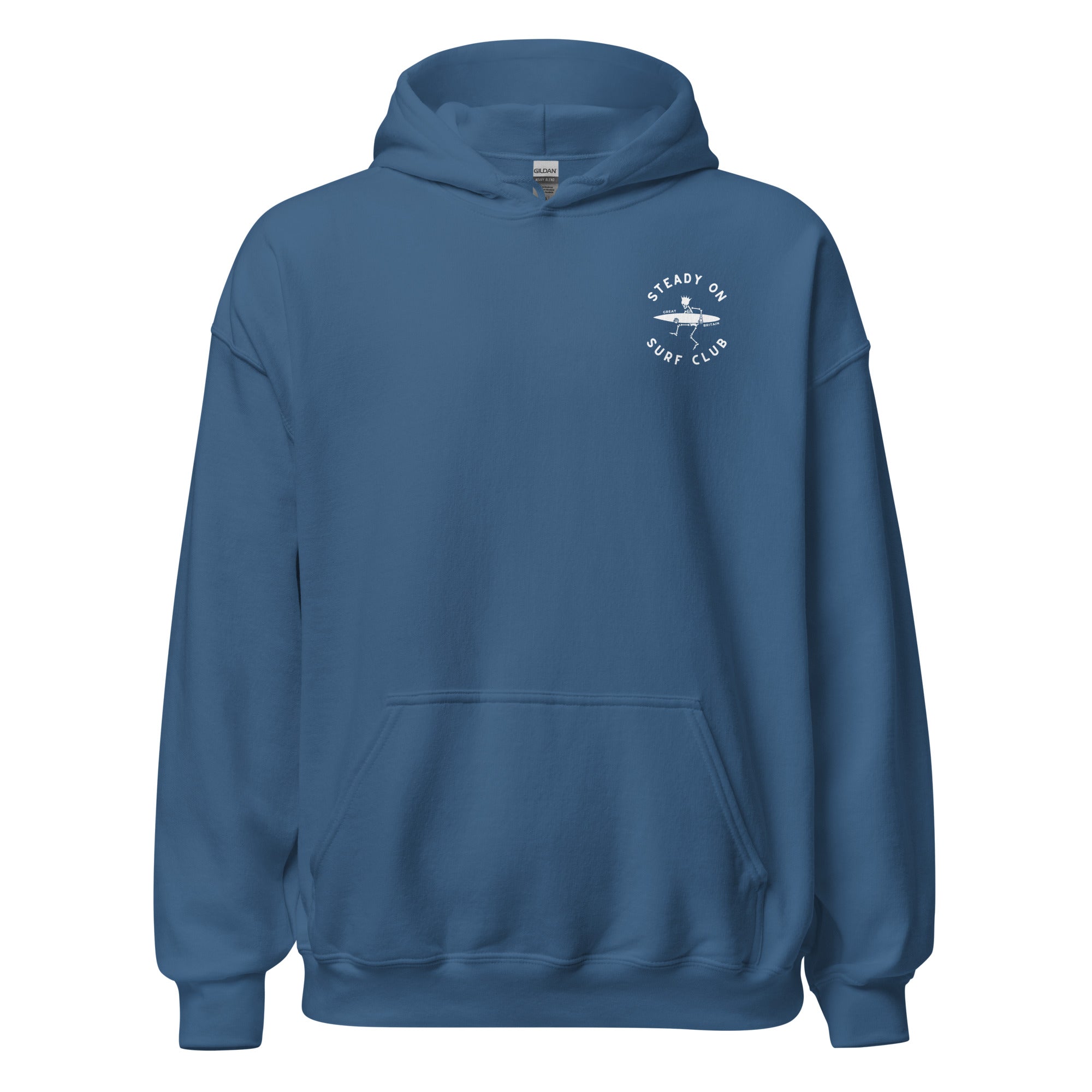 Jolly & Goode Hoodies Indigo Blue / S Steady On Surf Club Skeleton Surf King Hoodie Cheeky British Style
