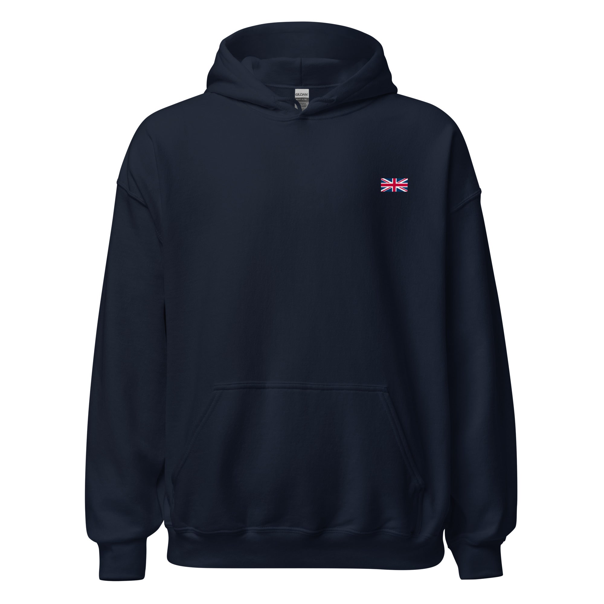 Jolly & Goode Hoodies Navy / S Union Jack Hoodie | Subtle Left Chest Cheeky British Style