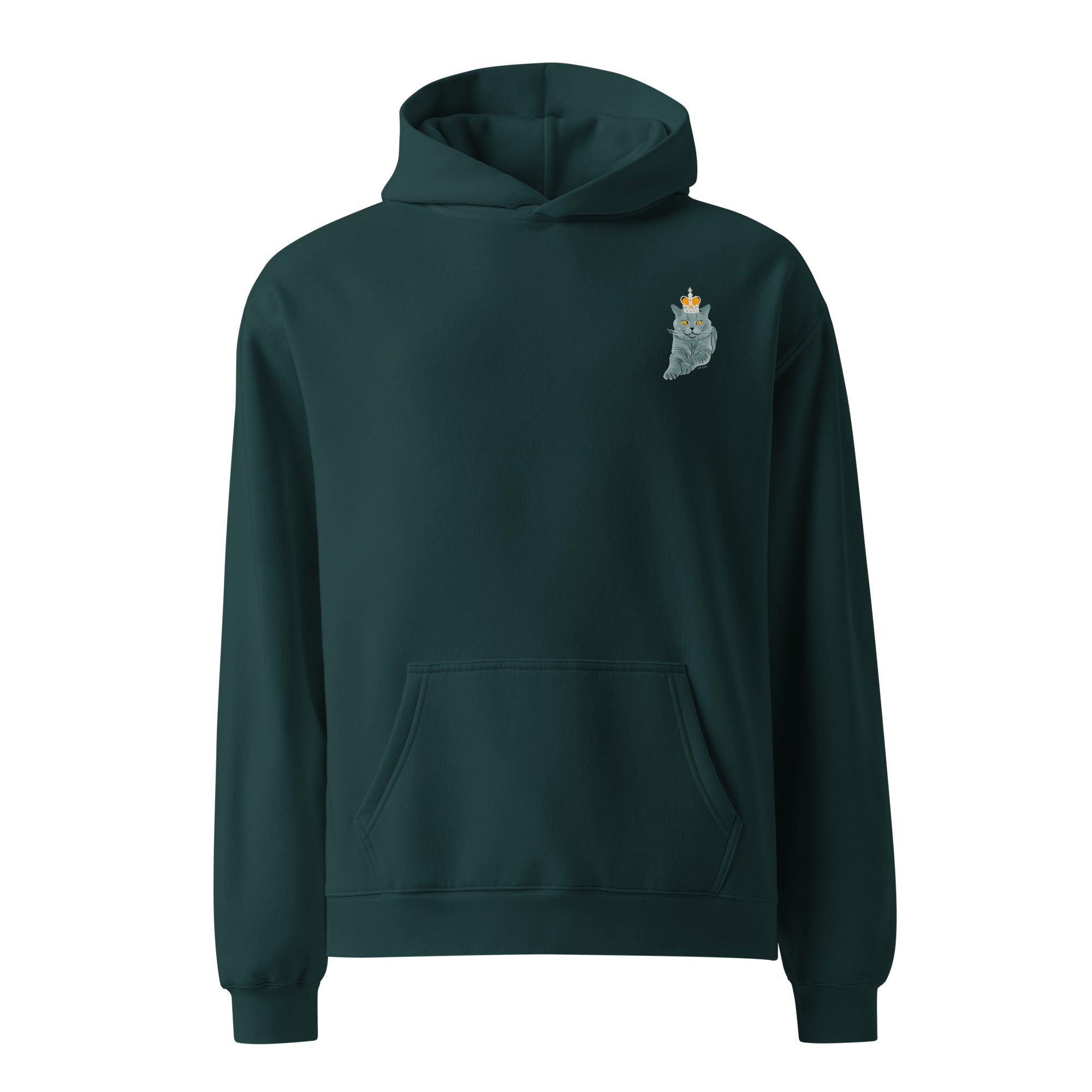 Jolly & Goode Hoodies S British Blue Cat Hoodie | Relaxed n Oversized Cheeky British Style