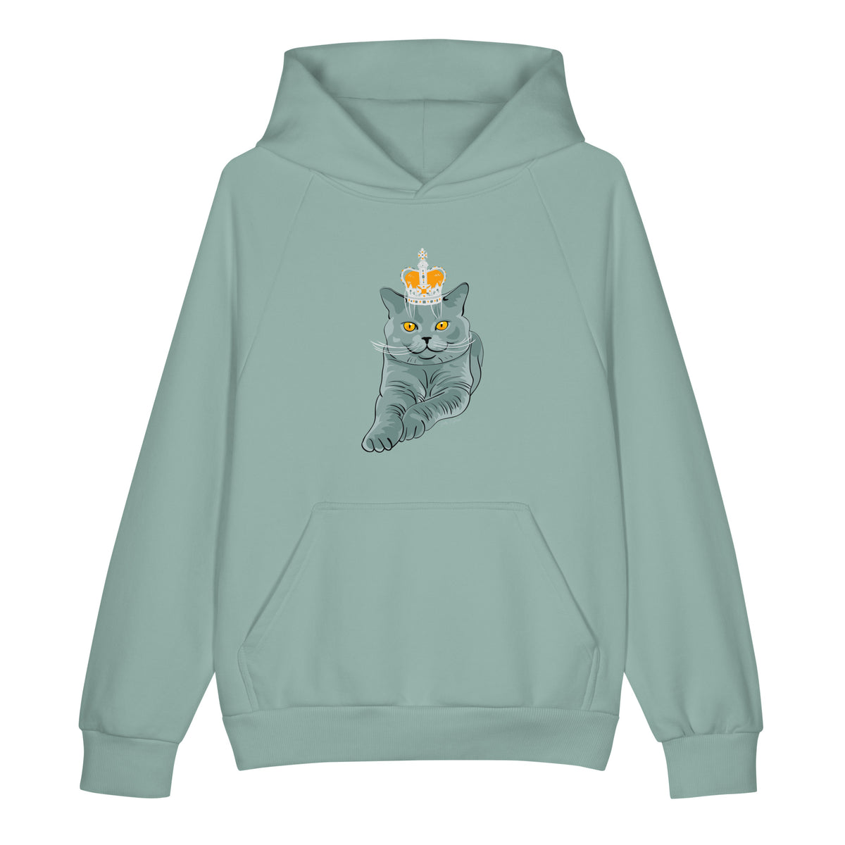 Jolly & Goode Hoodies S Crowned British Blue Heavyweight Hoodie Cheeky British Style