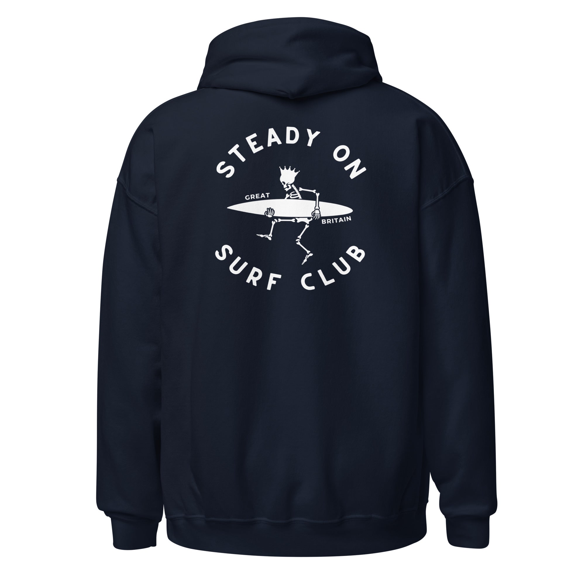 Jolly & Goode Hoodies Steady On Surf Club Skeleton Surf King Hoodie Cheeky British Style