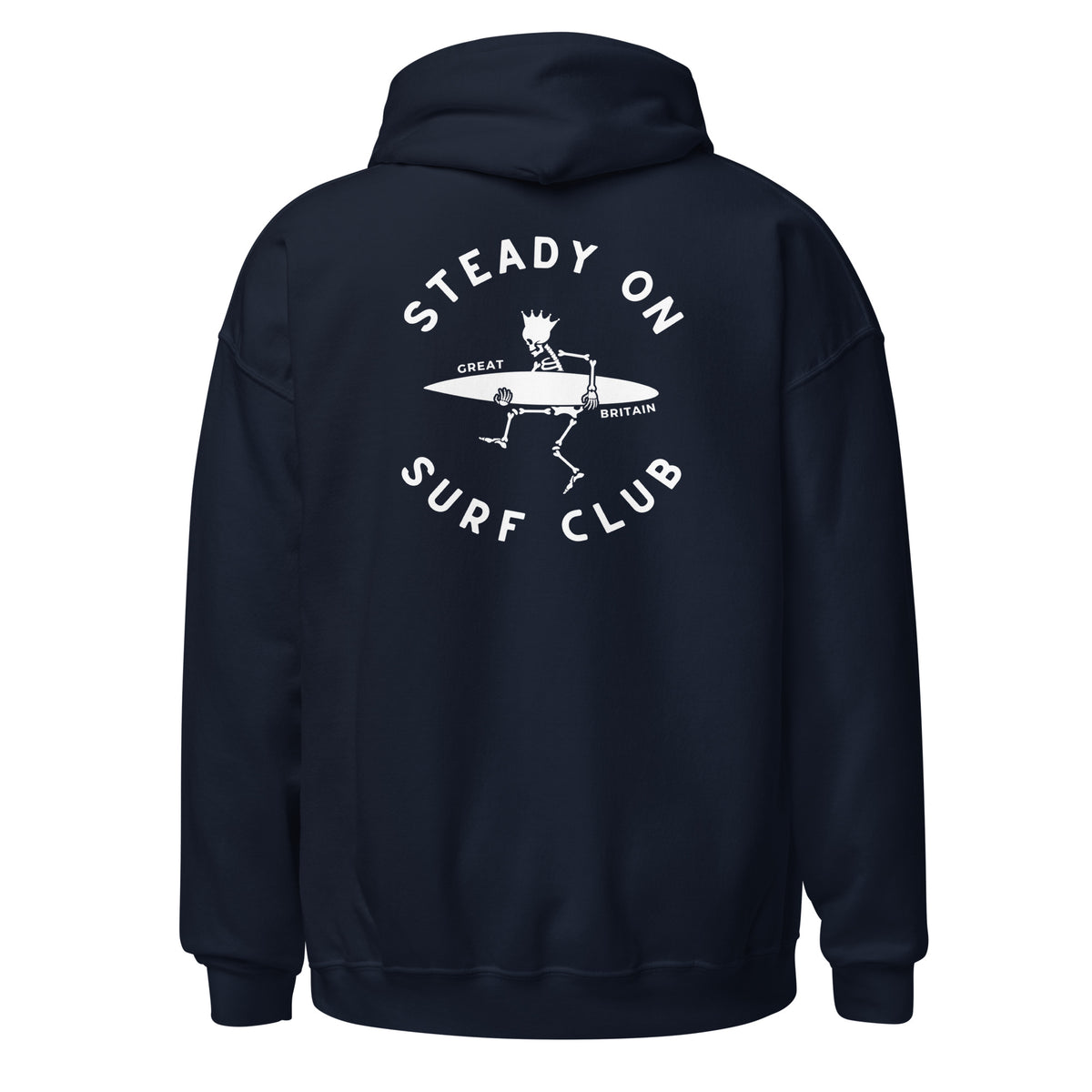 Jolly & Goode Hoodies Steady On Surf Club Skeleton Surf King Hoodie Cheeky British Style