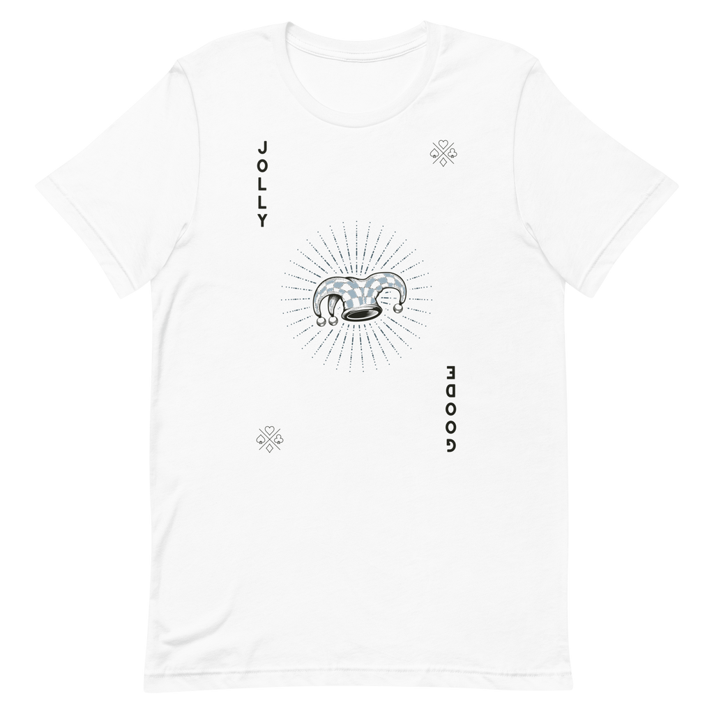 Jolly Goode Joker Card T-shirt | Unisex White / S Shirts & Tops Jolly & Goode