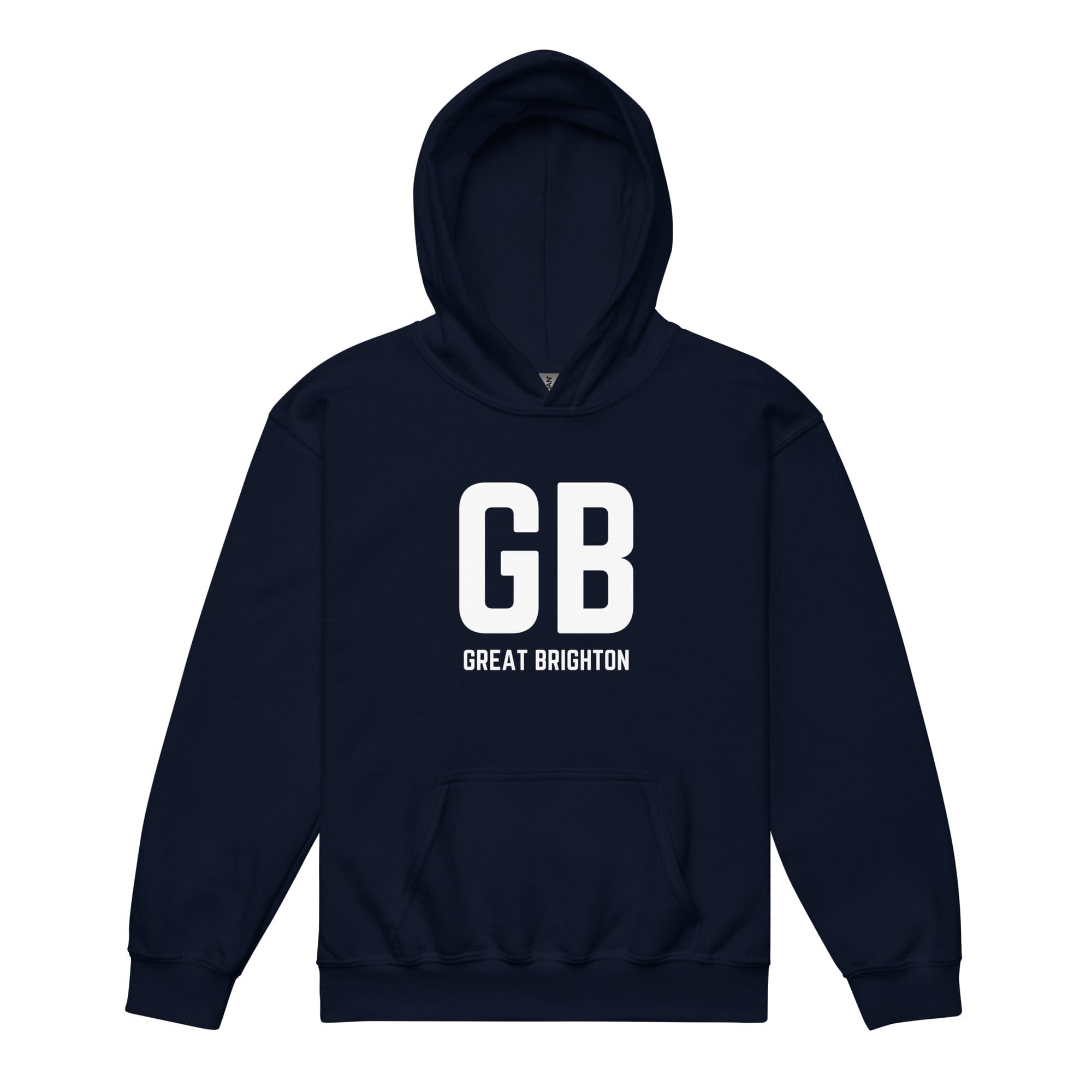 Jolly & Goode Kids Hoodies Navy / XS Team GB Great Brighton Youth Heavy Blend Hoodie Cheeky British Style