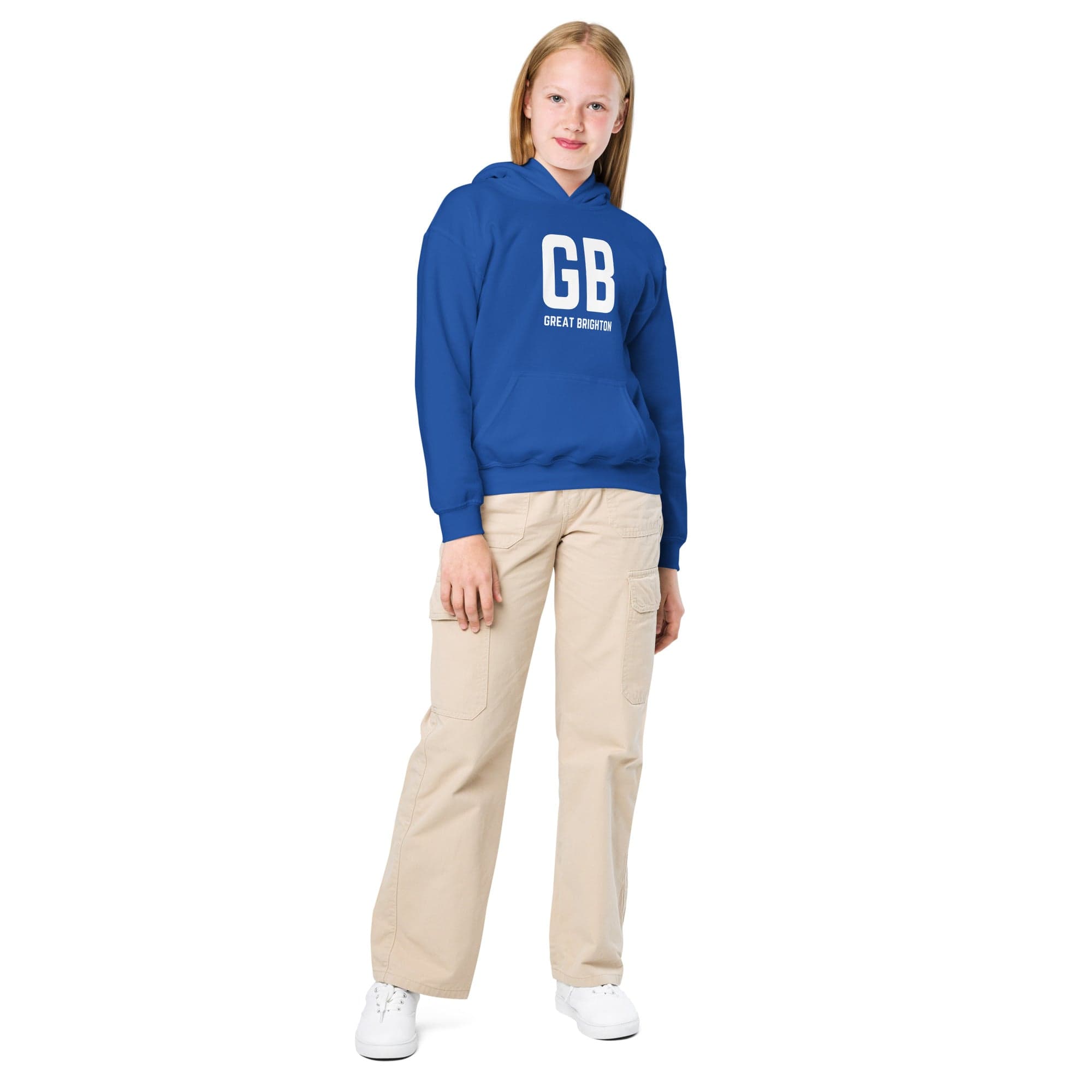 Jolly & Goode Kids Hoodies Team GB Great Brighton Youth Heavy Blend Hoodie Cheeky British Style