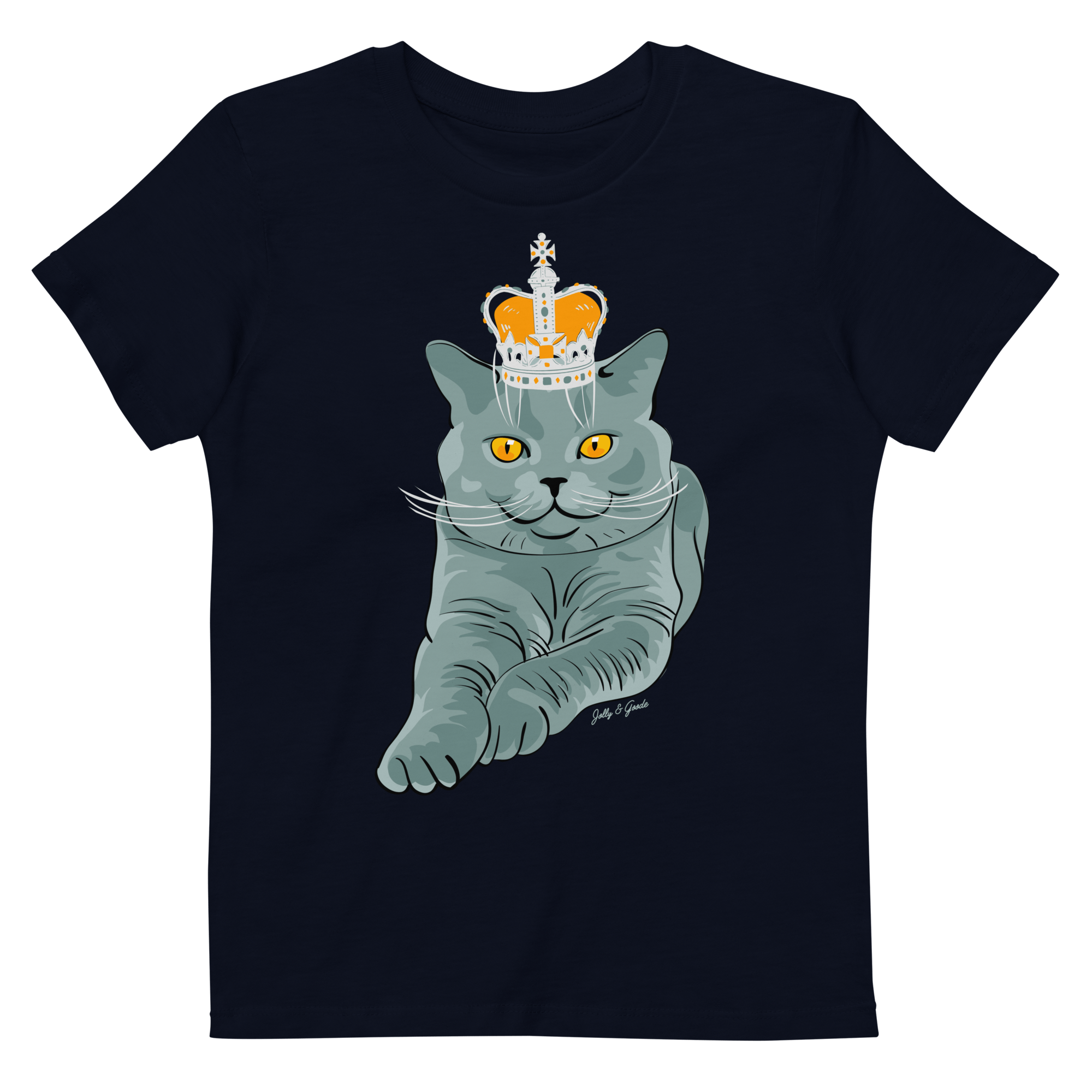 Jolly & Goode kids shirts French Navy / 3-4 British Blue Organic Kids T-shirt Cheeky British Style