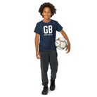 Jolly & Goode kids shirts GB Great Britain T-shirt with Small Union Jack on The Back | Athletic Youth Tee Cheeky British Style