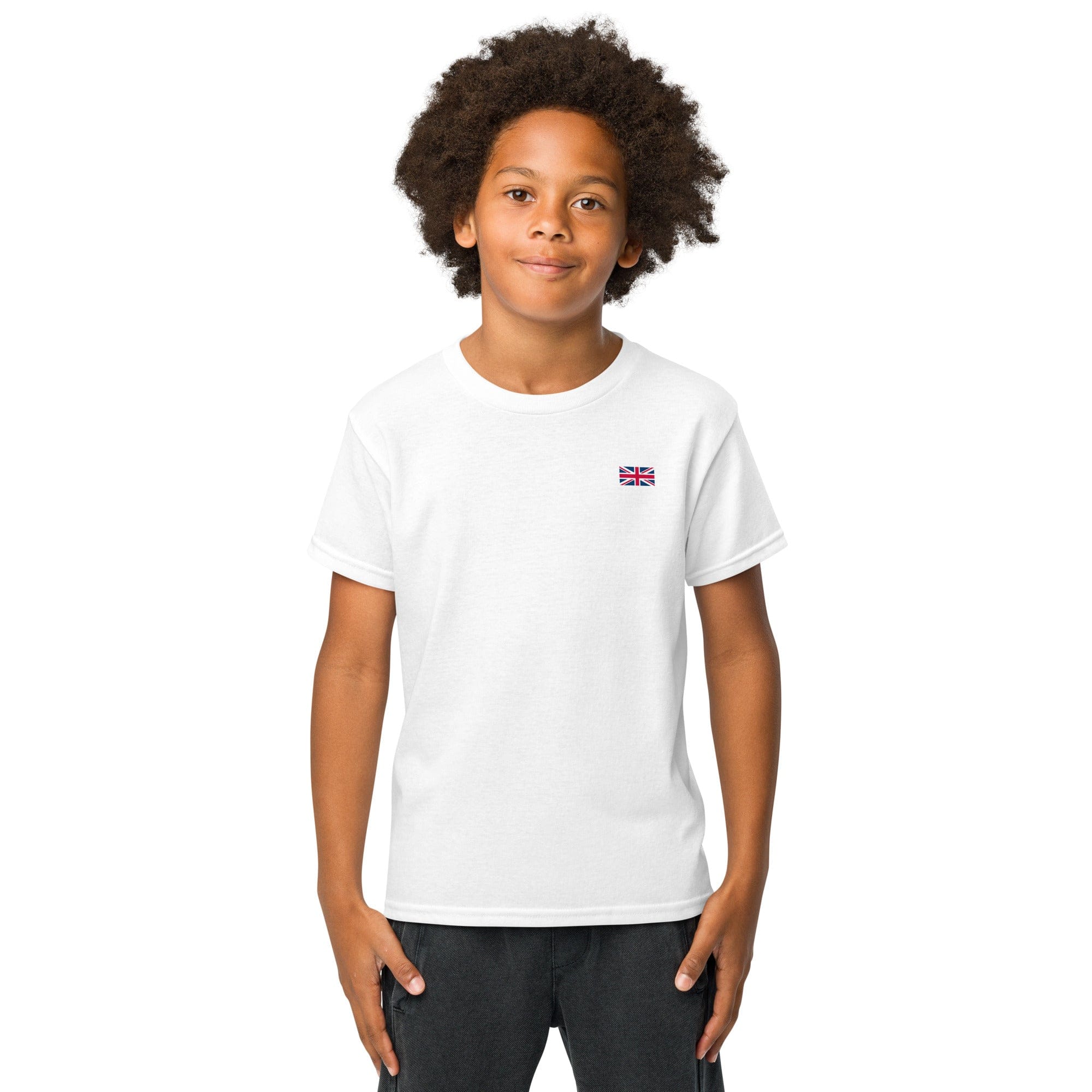 Jolly & Goode kids shirts Kids Union Jack T-shirt | Left Chest | Youth Size Cheeky British Style