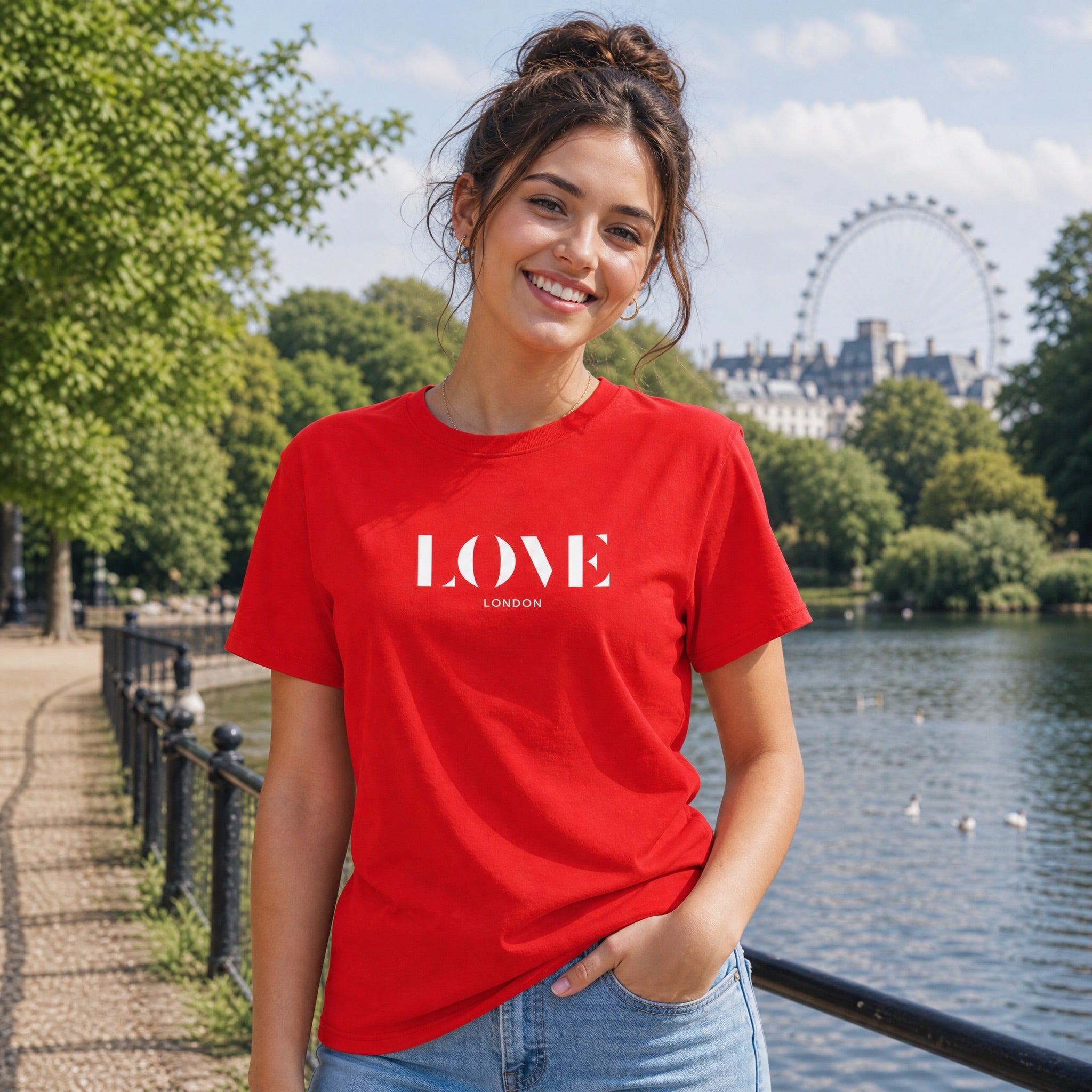 Jolly & Goode kids shirts Red / XS Love London Youth T-shirt | Unisex Cheeky British Style