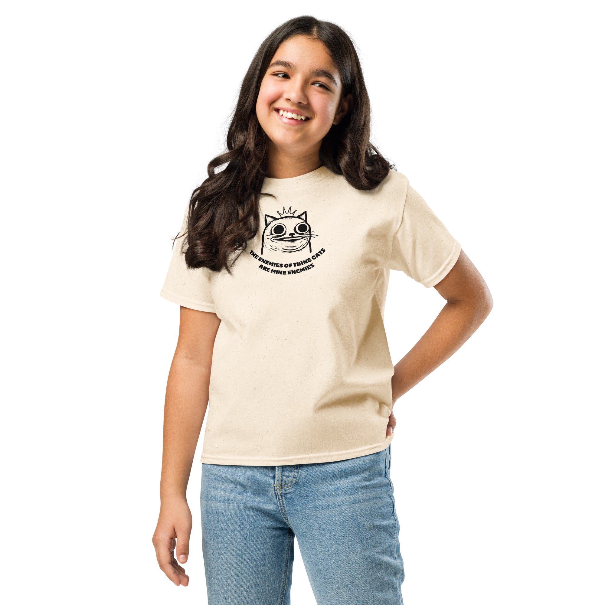 Jolly & Goode kids shirts The Enemies of Thine Cats are Mine Enemies | Youth Tee Cheeky British Style