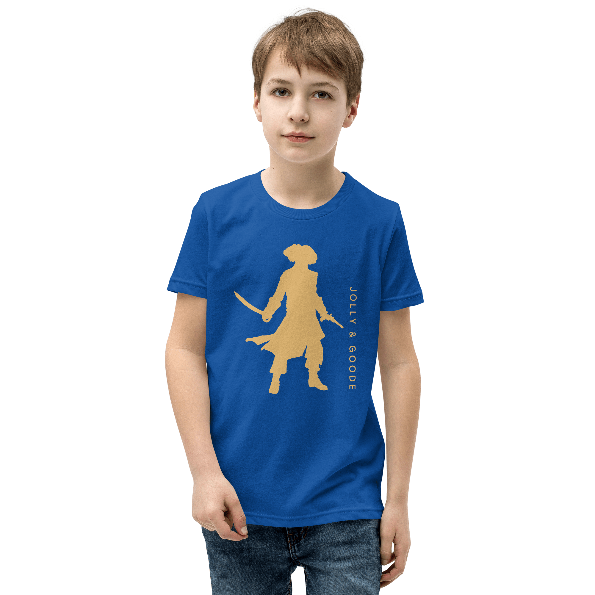 Jolly & Goode kids t-shirts True Royal / S Jolly & Goode Pirate Silhouette Kids T-Shirt Cheeky British Style