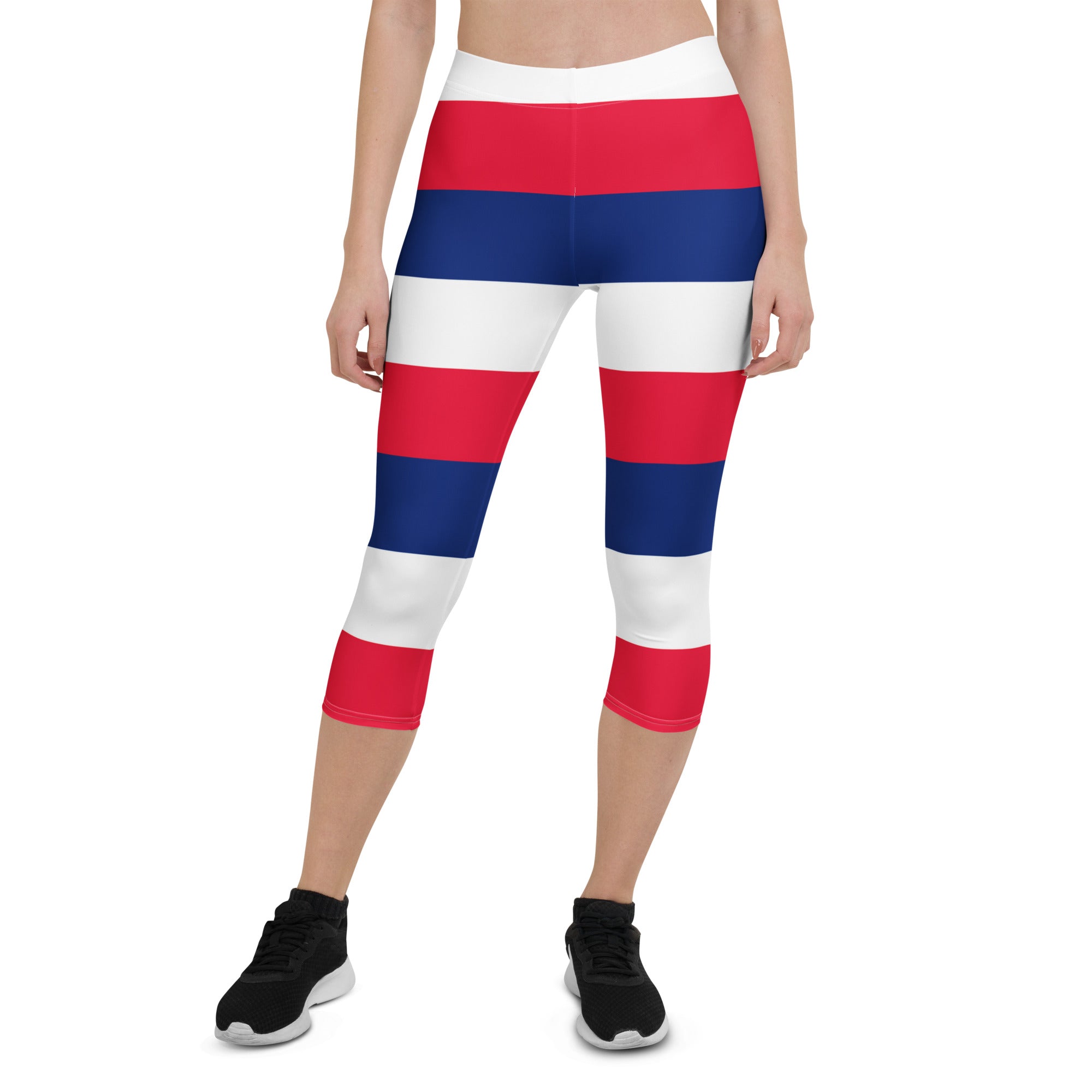 Jolly & Goode Leggings Hawaiian Flag Capri Leggings | Flag of Hawaii Stripes Cheeky British Style