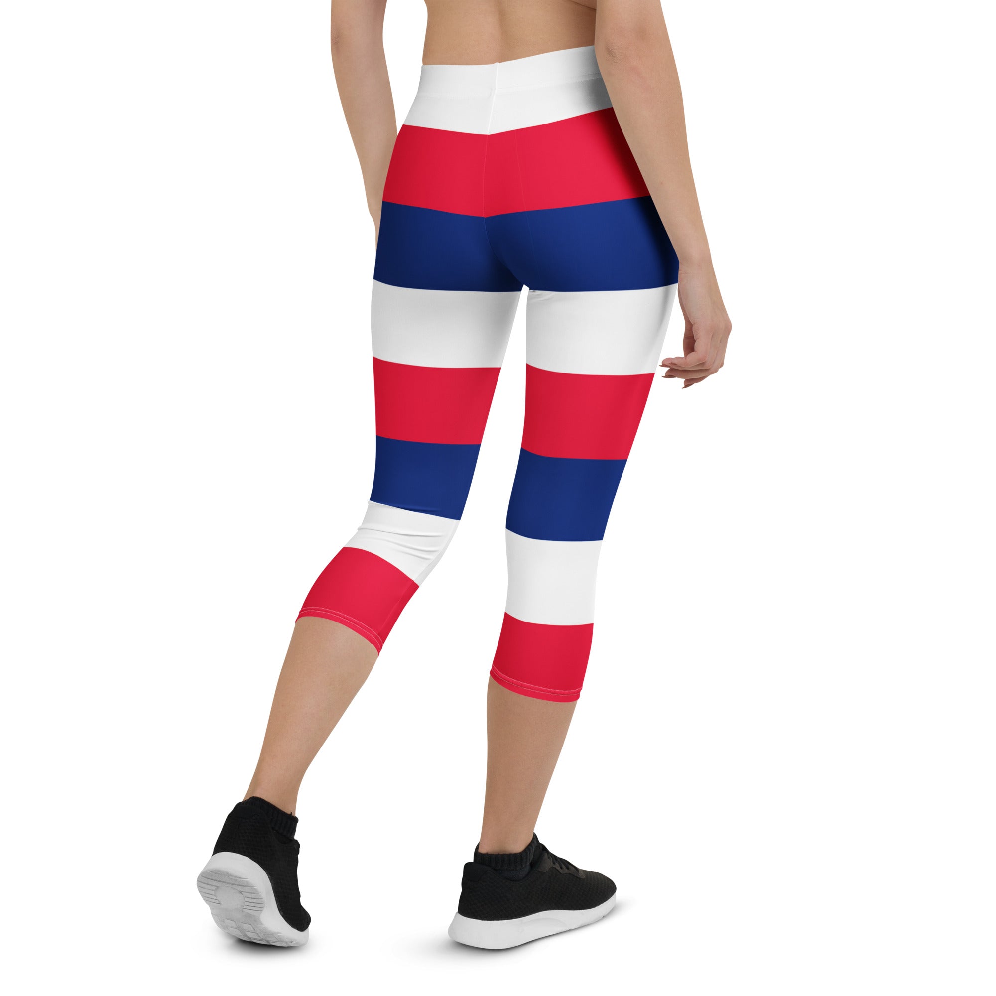 Jolly & Goode Leggings Hawaiian Flag Capri Leggings | Flag of Hawaii Stripes Cheeky British Style