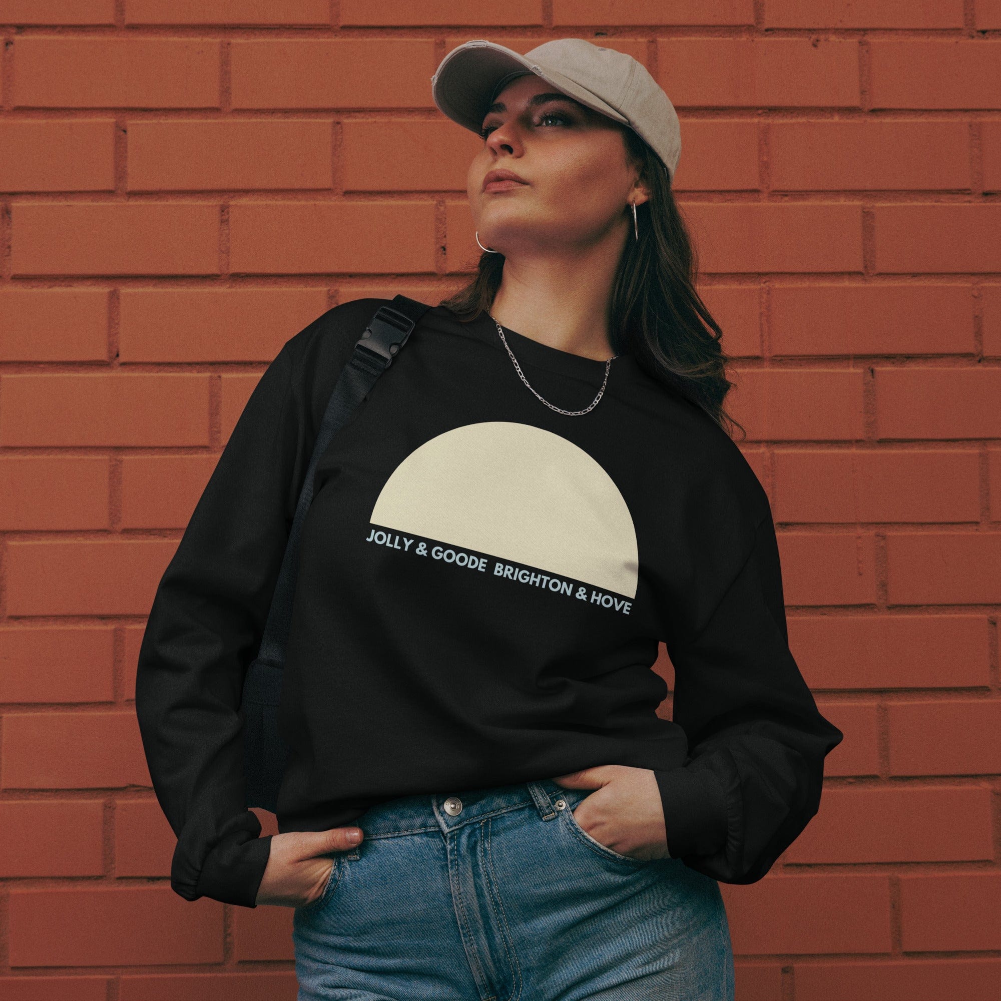 Jolly & Goode long sleeve shirts Black / S Brighton & Hove Sun | Premium Heavyweight Long Sleeve Shirt Cheeky British Style