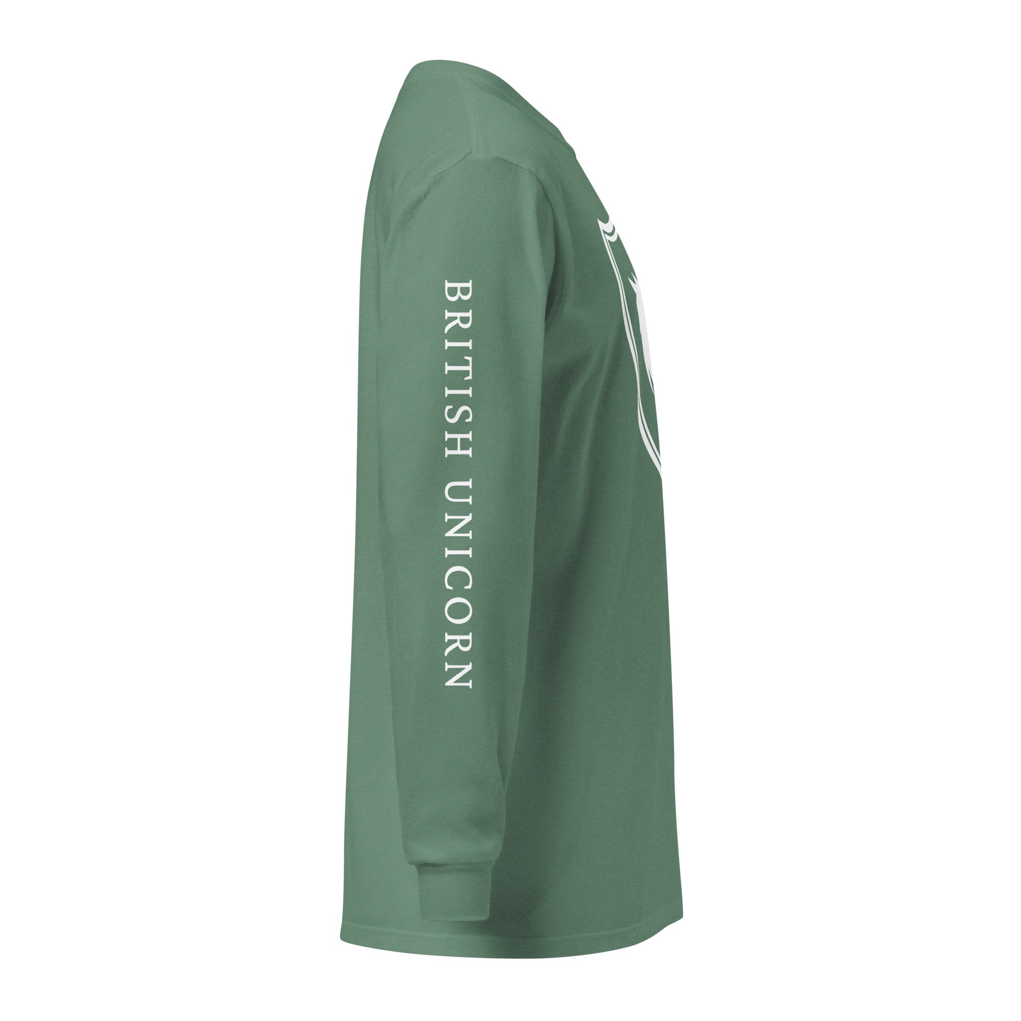 Jolly & Goode long sleeve shirts British Unicorn Shield | Garment-dyed Long-Sleeve Shirt Cheeky British Style