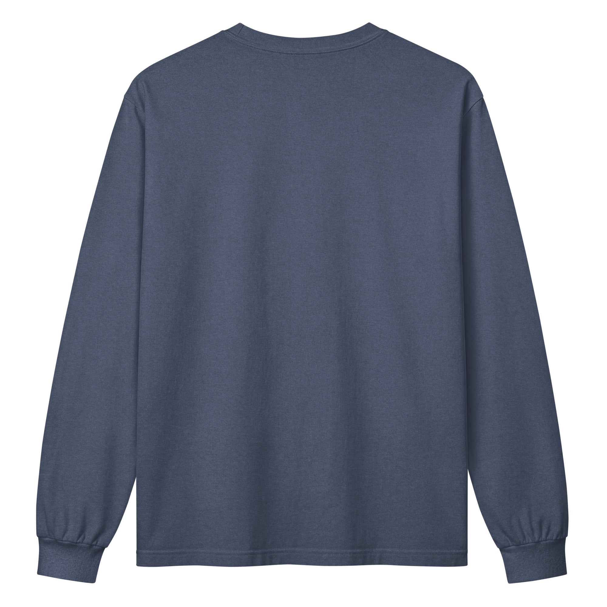 Jolly & Goode long sleeve shirts Crowned British Blue Cat Long Sleeve Tee | Garment Dyed | Unisex Cheeky British Style