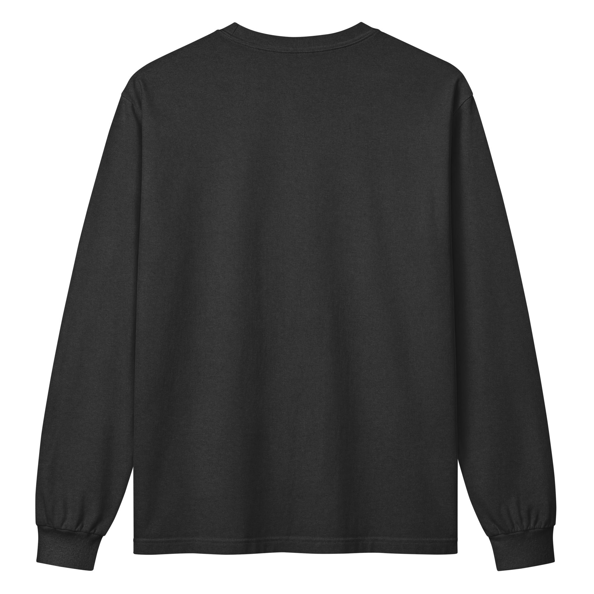 Jolly & Goode long sleeve shirts Crowned British Blue Cat Long Sleeve Tee | Garment Dyed | Unisex Cheeky British Style