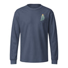 Jolly & Goode long sleeve shirts Crowned British Blue Cat Long Sleeve Tee | Garment Dyed | Unisex Cheeky British Style