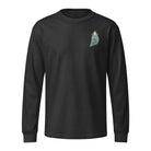 Jolly & Goode long sleeve shirts Crowned British Blue Cat Long Sleeve Tee | Garment Dyed | Unisex Cheeky British Style