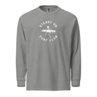 Jolly & Goode long sleeve shirts Grey / S Steady On Surf Club | Great Britain | Skeleton Surf King | Garment-dyed Heavyweight Long-Sleeve Shirt Cheeky British Style